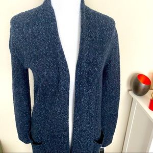 Michael Kors Blue Knitted Cardigan Open front sweater Sz XS